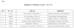 2023年国家级水产良种场名单公示